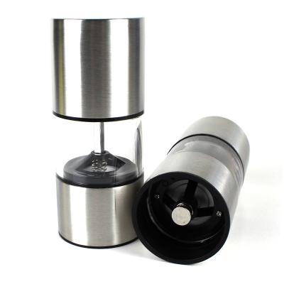 China Sustainable Mini Stainless Steel Hand Pepper Mill Spice Mill Salt And Pepper Grinder for sale