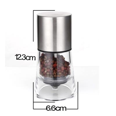 China Sustainable Mini Stainless Steel Hand Spice Mill Salt and Pepper Grinder Mill for sale