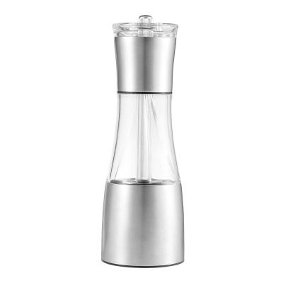 China Manual 2 in 1 Adjustable Stainless Steel Adjustable Salt Pepper Grinder for Handmade for sale