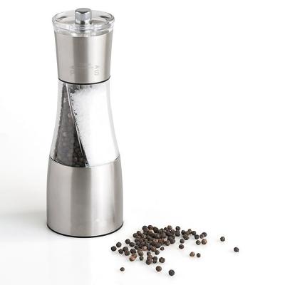 China Viable 2 in 1 Refillable and Adjustable Coarseness Salt&Pepper Grinder Mill with Ceramic Core for sale