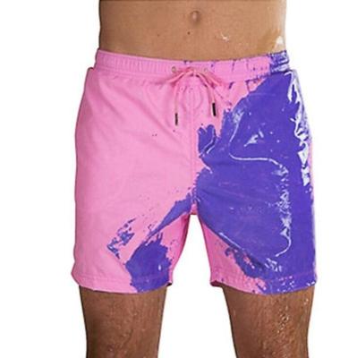 China Plus Size Color Changing Swimming Trunks Beach Pants Mens Swim Shorts Kids Boys Color Changing Shorts OEM Dropshipping for sale