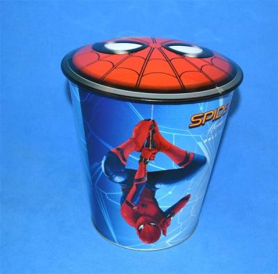 China Canned Food 3.8L Customized Stylish Tapered Popcorn Or Candy Can Bucket With Dome Lid for sale