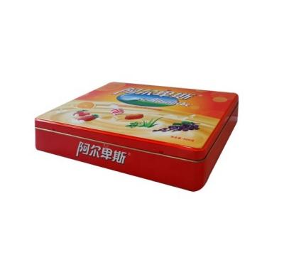 China Canned Food Classic Rectangular Tin Box For Sweet Candy And Chocolate With Customized Printing for sale