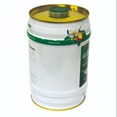 China Round Olive Oil Packaging Round Food China Factory Volume Food Grade 3 Liter Large Edible Oil Tin Container Free Sample for sale