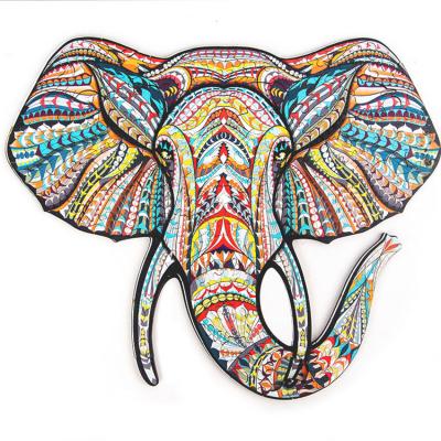 China DIY TOY Wooden Jigsaw Puzzle Best Gift for Adults and Kids Unique Shape Elephant Animal Toy 30x30cm 150pcs for sale