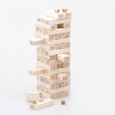 China Building Toy 51pcs Wooden Tumbling Tower Stacking Kids Game The Other Stirring Person Toys Gifts and Party Favors for 6 and WD21001 for sale