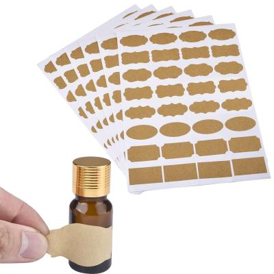 China Waterproof Custom Kraft Paper Sticker Sheet Brown, Kraft Paper Sticker Label With Programmable Kraft Paper Stickers for sale