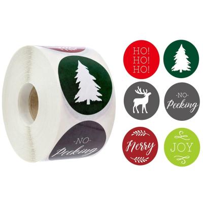 China Waterproof Deco Sticker Custom Christmas Stickers Roll Labels Set , Christmas Stickers For Kids Gift for sale