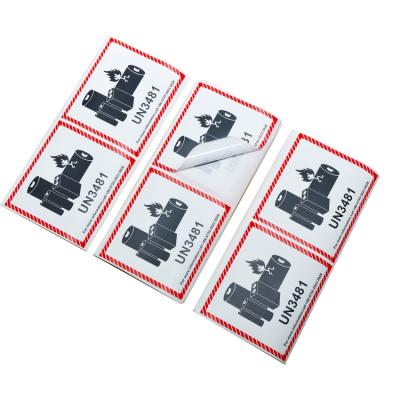 China Other China Best Price Warning Coated Paper Label Packaging Waterproof Sticker for sale