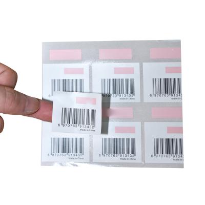 China High Quality Cheap Custom Waterproof Barcode Label Self Adhesive Waterproof Sticker for sale