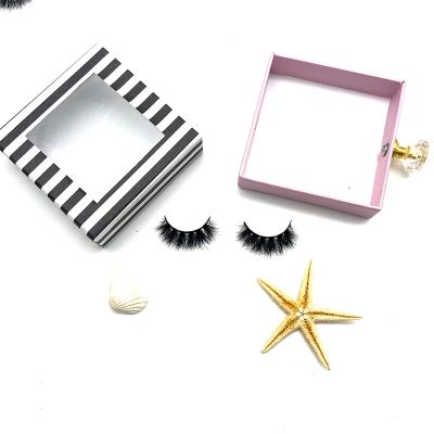 China Best Selling High Quality Natural Soft Cruelty Free Mink Eyelashes Layered Reusable Vegan Half 3d Lashes With Custom Packing for sale