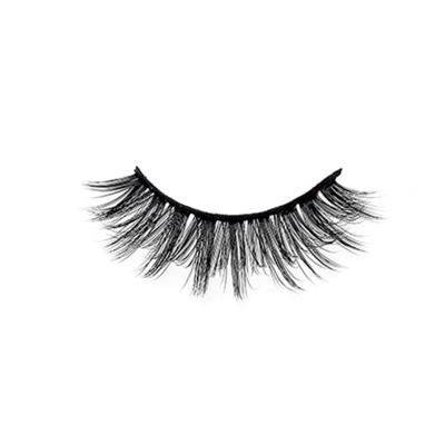 China New Natural Soft Pure Silk Fiber 3D Eyelashes Hand Made Silk Synthetic False Lashes With Custom Lashes Boxes for sale