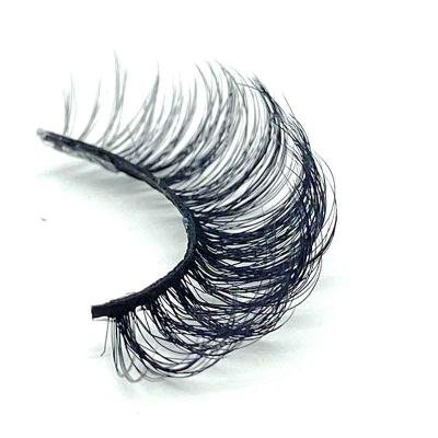 China High Quality Russian Curly Mink Eyelashes Private Label With Custom Packaging Faux 3D Curly Fluffy Full Strip for sale