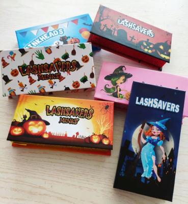 China Recycled Materials Halloween Limited Eyelash Packaging Box Custom Private Label and Your Own Brand for sale