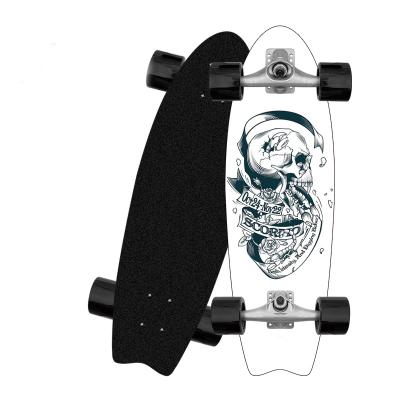 China Adult 8 Layers Maple Surfskate Single Kick Skateboard Surfskate Surf Completed Skateboard for sale