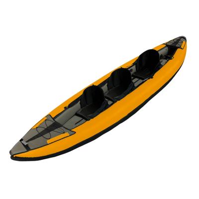 China High Quality Colorful PVC Unisex Inflatable Kayak Available For Order Orange 3 Person Men Inflatable Kayak For Water Recreation for sale