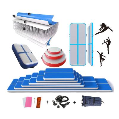 China Gymnastics Pool Water Trampoline Yoga Gym Mat Gymnastics Inflatable Air Track Floating Mattress For Fitness for sale