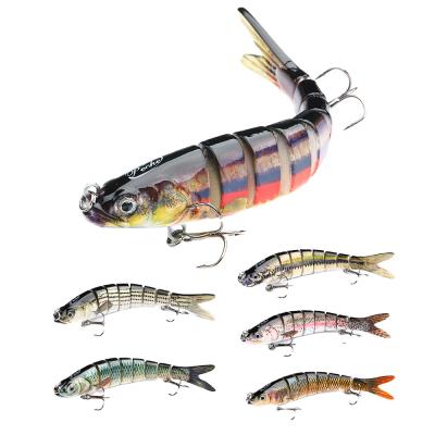 China Segment Fishing Lures Vissen Senuelos Carp 8 Segment Fishing Lures Artificiais 27g 14cm Hard Plastic Soft Soft Wobbler Lure Multi Jointed Fishing Lures for sale