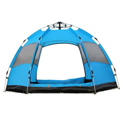 China Outdoor Double Function Double Platform 3-5 Persons Multi-person Rainproof Automatic Speed ​​Opening Hexagonal Tent for sale