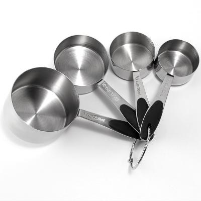 China Multifunctional 4 Pieces Measuring Cups Kitchen Measuring Cup Set Household Kitchen Mold Metal Cookware for sale