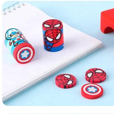 China Can Cut Marvel Hero Cartoon Rubber Eraser Hot Sales Eraser For Kids Play for sale