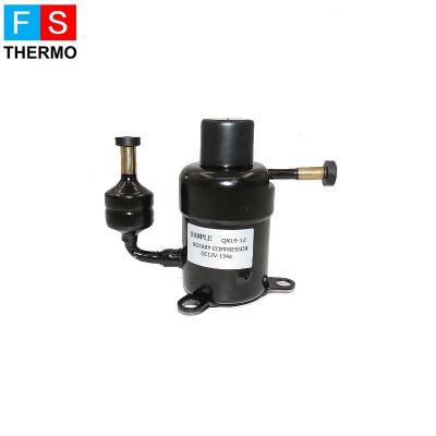 China Miniature Rotary Refrigeration Parts DC 12v 24v Hermetic Compressor For Beverage Cooling for sale