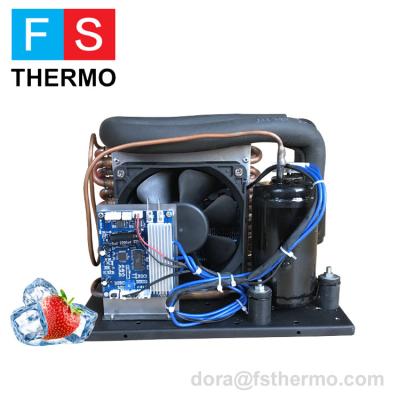 China Refrigeration Parts 12v 24v Mini Fridge Cooling Device With Miniature Refrigeration Compressor for sale