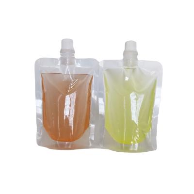 China Security Custom Printed Transparent Doypack Stand Up Pouch With Spout for sale