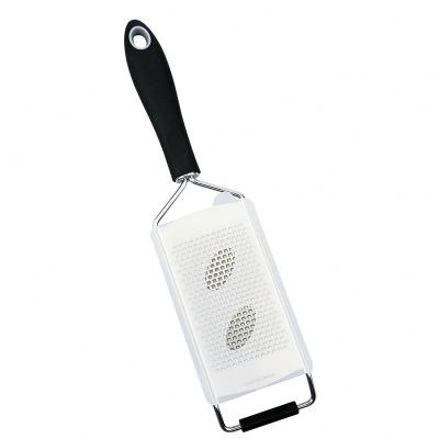 China Hot Sale Kitchen Stocked Hand Held Stainless Steel Lemon Zester with Cheese Grater Citrus Graters for sale