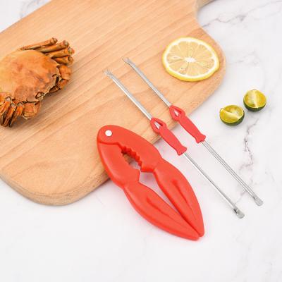 China Viable Multifunctional Kitchen Instrument Seafood Clip Crab Tongs Crab and Lobster Biscuit Seafood Tool Kit for sale