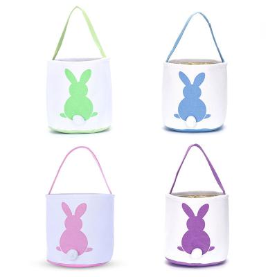 China Easter Decoration Indoor Wholesale Personalized My First Bunny Easter Basket Bucket For Gift With Handle for sale