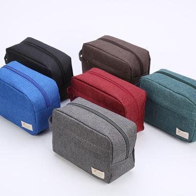 China Fashion Customized Large Travel Cotton Makeup Bag Pouch Man Canvas Pouch Cosmetic Bag for sale