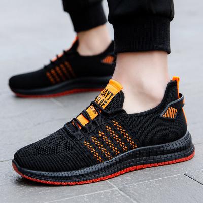 China Fashion Trend Fashion Fly Weave Upper Sport Shoes High Quality Shoes Men Sport Suite Walking 2021 Mens Casual Shoes Mens Sneakers for sale