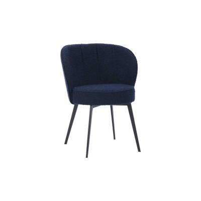 China Wholesale Modern Dove Comfortable Dining Chair inA2635 17A Dark Blue Canvas Cover with Stitching Channel on Backrest for Living Room for sale