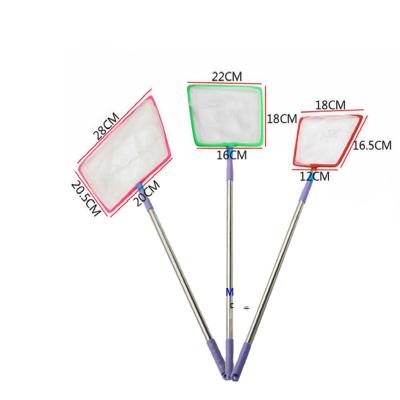 China Viable Portable Long Handle Aquarium Fish Tank Fishing Net Small Square Size for sale