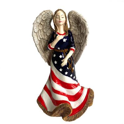 China Antique Imitation Cheapest factory price independence day angel usa style freedom symbol artware for sale