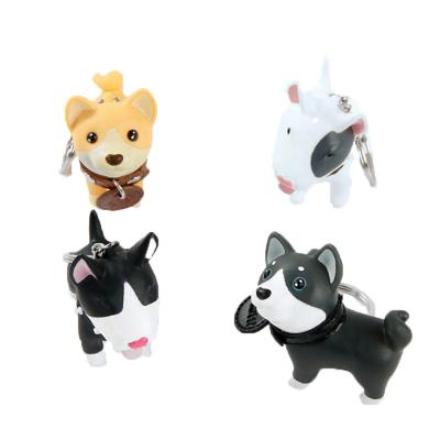 China Cute Cartoon New Product ideas Customized Cute PVC Puppy keychain for Everyday accessories for sale