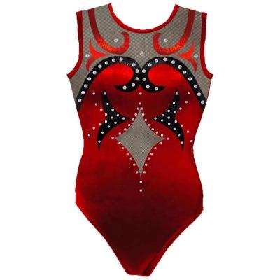 China 2019 Latest Comfortable Competition Gymnastics Leotard Sleeveless Dancewear inTraining Girls Custom Design for sale