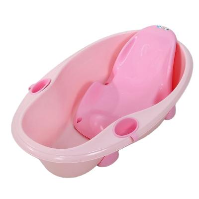 China Wash bath children use baby bath wash new anti-fall durable plastic material children's bath with a bath rack for sale