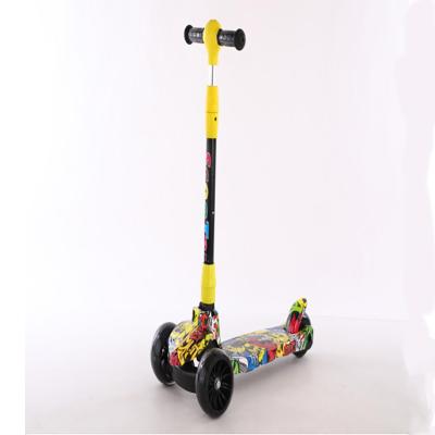 China Child PU Plastic Scooter With Wheels Folding Baby Walker High Quality Scooter Chinese Factory Toys for sale