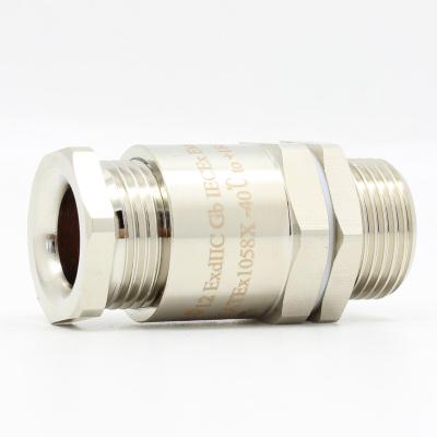 China IDL IP66 Cable Gland Single Joint EXD Brass or Stainless Steel Explosion Proof Nickel Plated Brass for Unarmoured Cables for sale