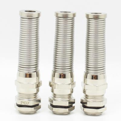 China 304 Stainless Steel Uarmored Cable Gland Cable Connector Nickel Plated Brass Industrial Anti-Bending Anti-Bending Waterproof Cable Gland for sale