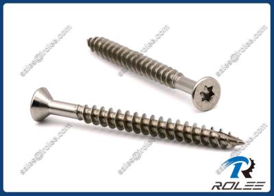 China Tornillo de madera avellanado de la cubierta Torx principal del acero inoxidable 316, tipo 17, grado marino en venta