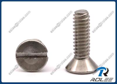 China tornillo de máquina principal avellanado plano ranurado del acero inoxidable 304/316/A2/18-8 en venta