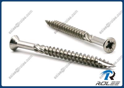 China Tornillo con estrías avellanado doble inoxidable del Decking de la caña de la impulsión de Pozi de la cabeza en venta