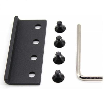 China OEM ODM Barn Door Shower Accessories Hardware Kit Black Carbon Steel Sliding Modern Barn Door Splice Connect Piece for sale