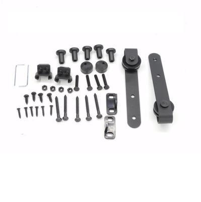 China Modern Sliding Barn Door Hardware Kit 1M-2M Q235B Carbon Steel Swing Door Sliding In Track For Door Cabinet Track Slider for sale