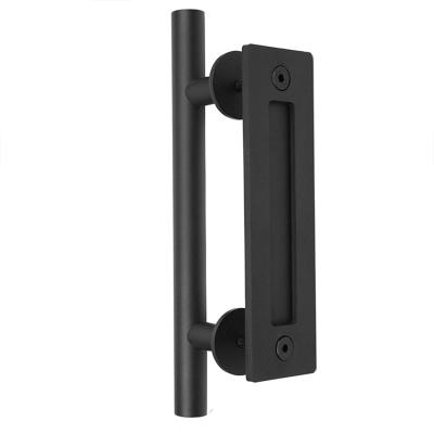 China Modern Factory Price Door Accessories And Window Handles Barn Door Accessories Q235 Carbon Steel Only Sliding Barn Door Handle Hardware Kit for sale