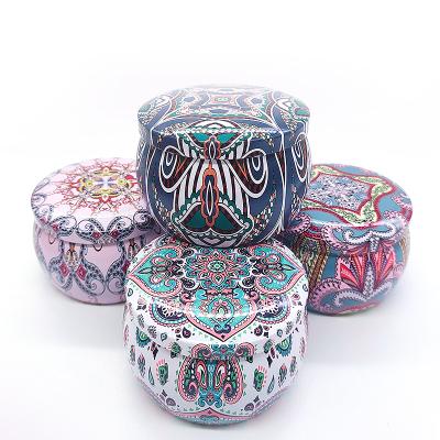 China China Sale Rekindling Hot Soy Wax Scented Candle Round Tin Candle Gift Box Aromatherapy Candle Gift Box for sale