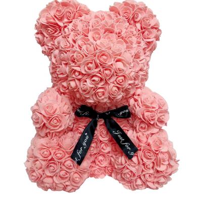 China Wholesale 25cm Foam Artificial Teddy Bear Rose Bear Flower Valentines Day Gifts 40cm High Quality Events Decoration Valentine's Day Gifts for sale